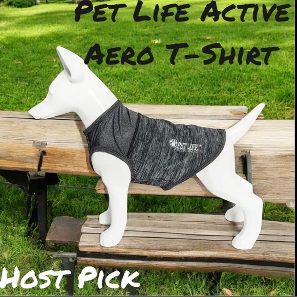 🐾 HOST PICK 🐾The Pet Life Active Aero Paelse Heathered Quick Dry Dog T-Shirt NWT